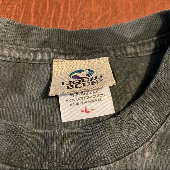Vtg 2000s Liquid Blue Pink Floyd Dark Side of the Moon Tee M L - Picture 2 of 6